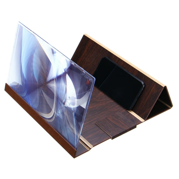 14 3d Mobile Phone Screen Magnifier Hd Video Amplifier For Smart Phones Wood Stand Bracket Expander Eyes Protection Freehand Display Walmart Com Walmart Com