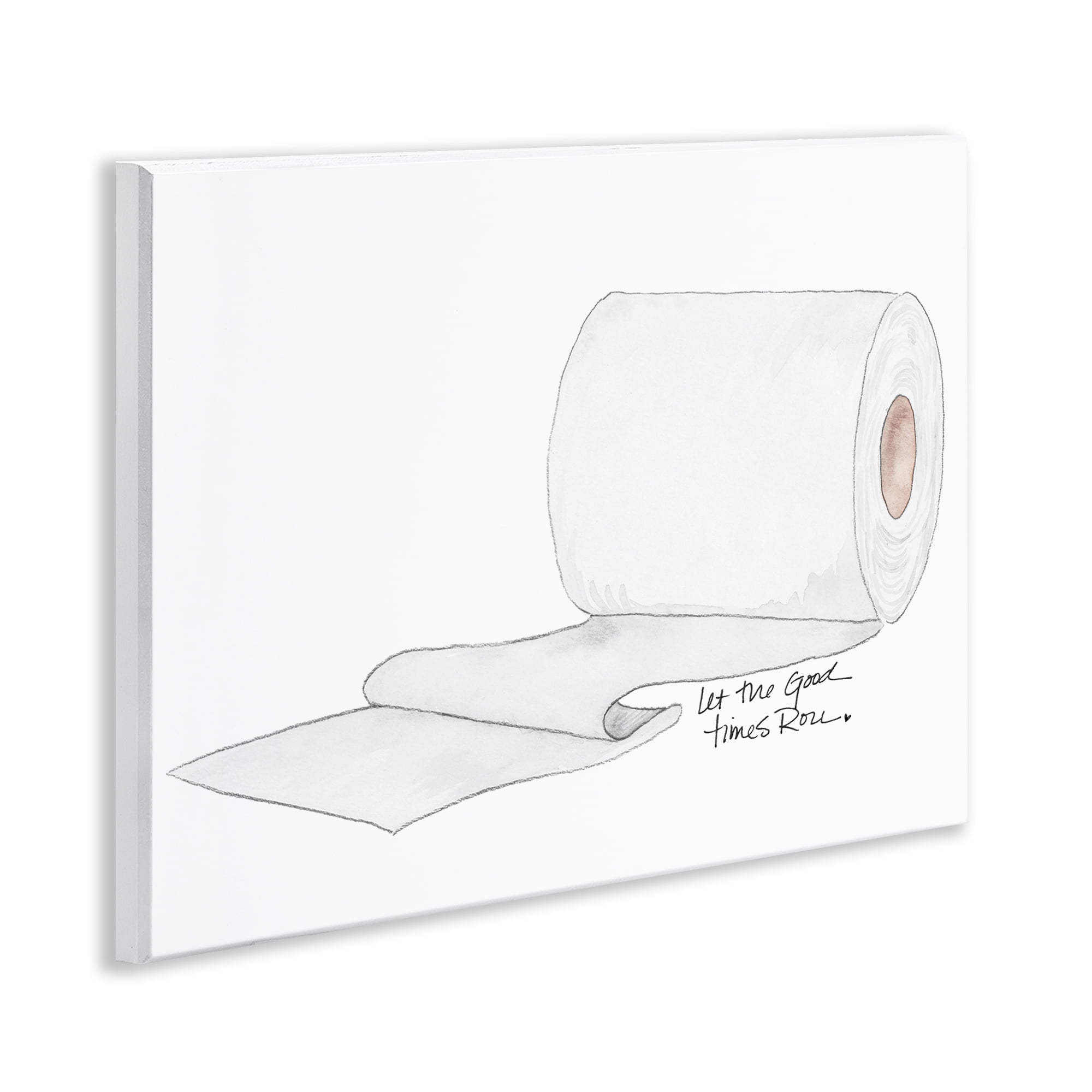 Stupell Industries Good Times Roll Toilet Paper Wall Plaque Art, design by Nola James