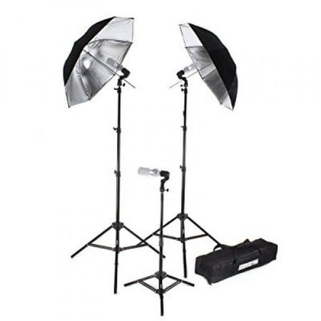 - Fovitec StudioPRO 675W 3 Light Single Lamp Black on Silver Umbrella Kit