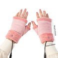 thumbnail image 2 of Guantes sin dedos Invierno Soft Adorable USB Carga eléctrica Calefacción Mano Lavable Mittens Mano de Oficina Elenxs HA011717-04, 2 of 7