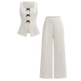 thumbnail image 5 of BOOMNY Girls Outfit 2 Peice Sets Solid Sleeveless Camisole Tops Pants Sets for Kids Soft Clothing Set, 5 of 9