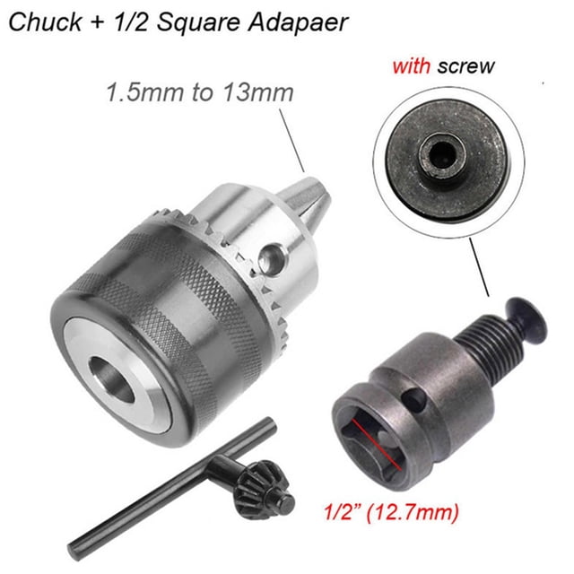 Lefu 1.5-13mm Converter 1/2"-20UNF Drill Chuck Quick Change Adapter For Impact Driver
