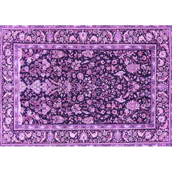 Ahgly Company Indoor Rectangle Persian Purple Traditional Area Rugs, 5' x 7'