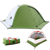 Lightweight 2-Person Backpacking Tent, IC ICLOVER Waterproof Two Doors Easy Setup Double Layer Outdoor Tent for 4 Seasons Camping Hiking and Mountaineering - Green