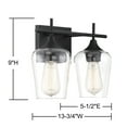 thumbnail image 4 of Trade Winds Aria 2-Light Bath Light in Black, 4 of 4