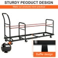 thumbnail image 2 of Vertical Multifunctional Folding Chair Cart, L-Shape Horizontal Placement Chair Cart,Heavy Metal Folding Chair Storage Rack for 35 Plastic Resin and 15 Wood Folding Chairs, 2 of 6