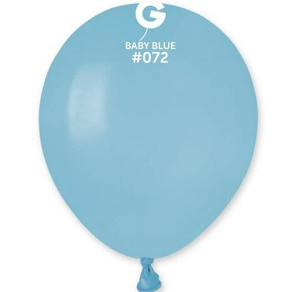 Gemar - 5 Baby Blue Latex Balloons #072 (100pcs)
