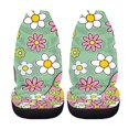 thumbnail image 5 of Psesaysky Vehicle Seat Covers Automotive, Anti-Slip Vehicle Interior Decor Protector SUV Decorative, Retro Floral Print, 5 of 9