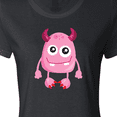 thumbnail image 4 of Inktastic Cute Monster, Smiling Monster, Pink Monster, Horns Women's T-Shirt, 4 of 5