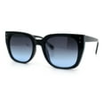 thumbnail image 5 of Womens Glitter Trim Oversized Cat Eye Luxe Plastic Sunglasses Black Blue - Navy, 5 of 8