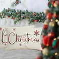 thumbnail image 3 of Christmas Pillow Covers 12 x 20 Inch Set of 2 Merry Christmas Believe White Throw Pillow Covers Winter Xmas Winter Holiday Decorative Cushion Cases for Sofa Couch, 3 of 6