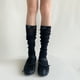 thumbnail image 1 of Xiao Hua 3 pares de calcetines casuales de tubo de algodón hasta la rodilla para mujer, de punto liso, largos hasta la rodilla, regalo para toda la temporada, elásticos, suaves (negros), 1 of 2