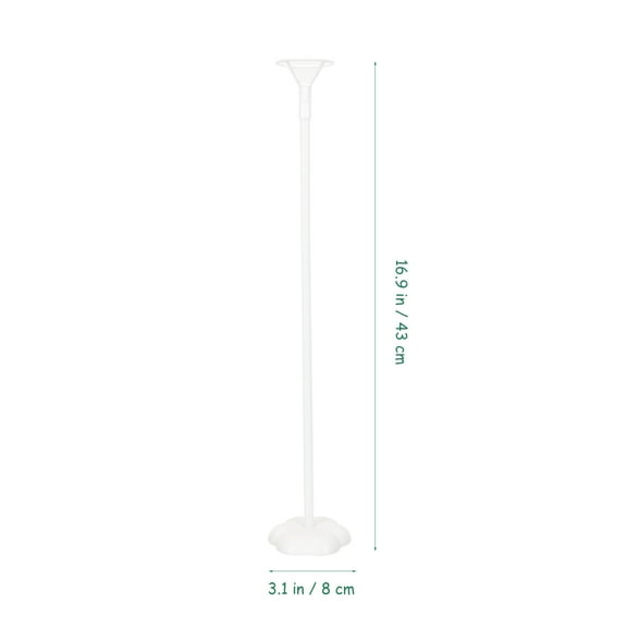 Supvox White Plastic Balloon Stand Kit for Decoration Easy to Assemble Reusable Balloon Centerpieces for Tables 10 Sets