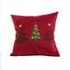 thumbnail image 2 of Funda de Cojín Bordada con Árbol de Navidad, 45X45 Cm | Tela Aterciopelada Roja | Artesanía Exquisita | Decoración para Fiestas Navideñas, 2 of 7