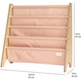 thumbnail image 2 of 3 Sprouts Recycled Fabric Kids Book Rack Storage Bookshelf Organizer in Clay for Ages 3+, 2 of 5