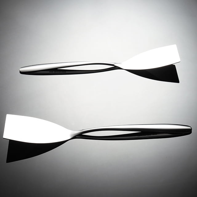 unbranded 2Ud Espátulas De Cocina Para Acero Inoxidable Con Antideslizante Plata