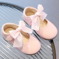 thumbnail image 5 of Toddler Little Girls Flower Dress Shoes Mary Jane Ballet Flats Party School Bowknot Princess Wedding Shoes Pink 8.5(18), 5 of 5