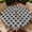 Black Geometric Circles, variant on YESAD Round Outdoor Tablecloth For Up To 36in With Umbrella Hole & Zipper Waterproof Elastic Edge Fitted Table Cover Big Sunflower For Patio Picnic Party, Halloween Pumpkin Print