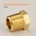 thumbnail image 2 of (12 Pack) 1/4 Inch NPT Male Brass Pipe Plug, Brass Outer Hex Thread Socket Pipe Fitting Plug, 2 of 5