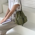 thumbnail image 4 of Bolso de nailon con cordón para debajo del brazo, estilo coreano, diseño de nicho de alta gama, bolso de cubo portátil, bolso cruzado de tela Oxford de gran capacidad, 4 of 6