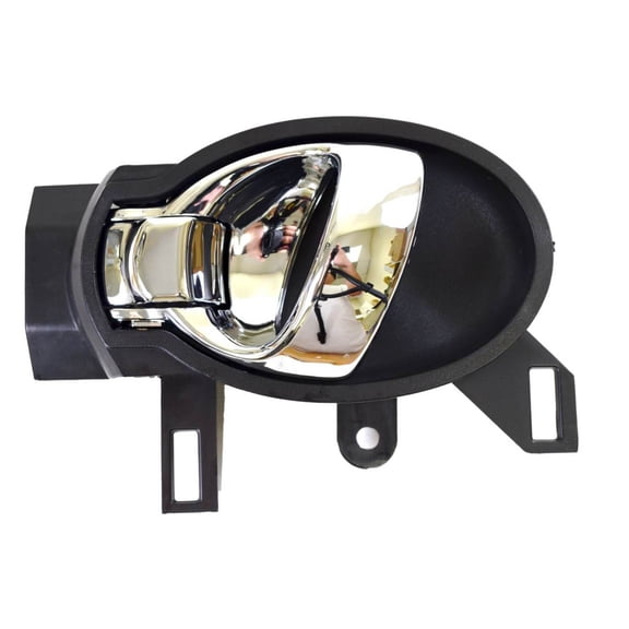PT Auto Warehouse NI-2141MA-LH - Inner Interior Inside Door Handle, Black Housing with Chrome Lever - Driver Side Fits select: 2009-2012 NISSAN VERSA S/SL, 2013-2014 NISSAN VERSA S/S PLUS/SV/SL