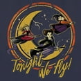 thumbnail image 2 of Women's Hocus Pocus Tonight We Fly Moon Graphic Tee Navy Blue 2X Large, 2 of 4