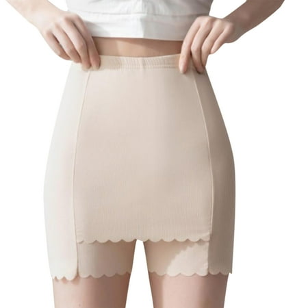 Mzoazpie Women Shorts Ice Silk Teen Panties Shorts Bottoming Shorts Anti Light Shorts for Summer Three Quarter Pants Women Plus Size Underwear Pack Features: