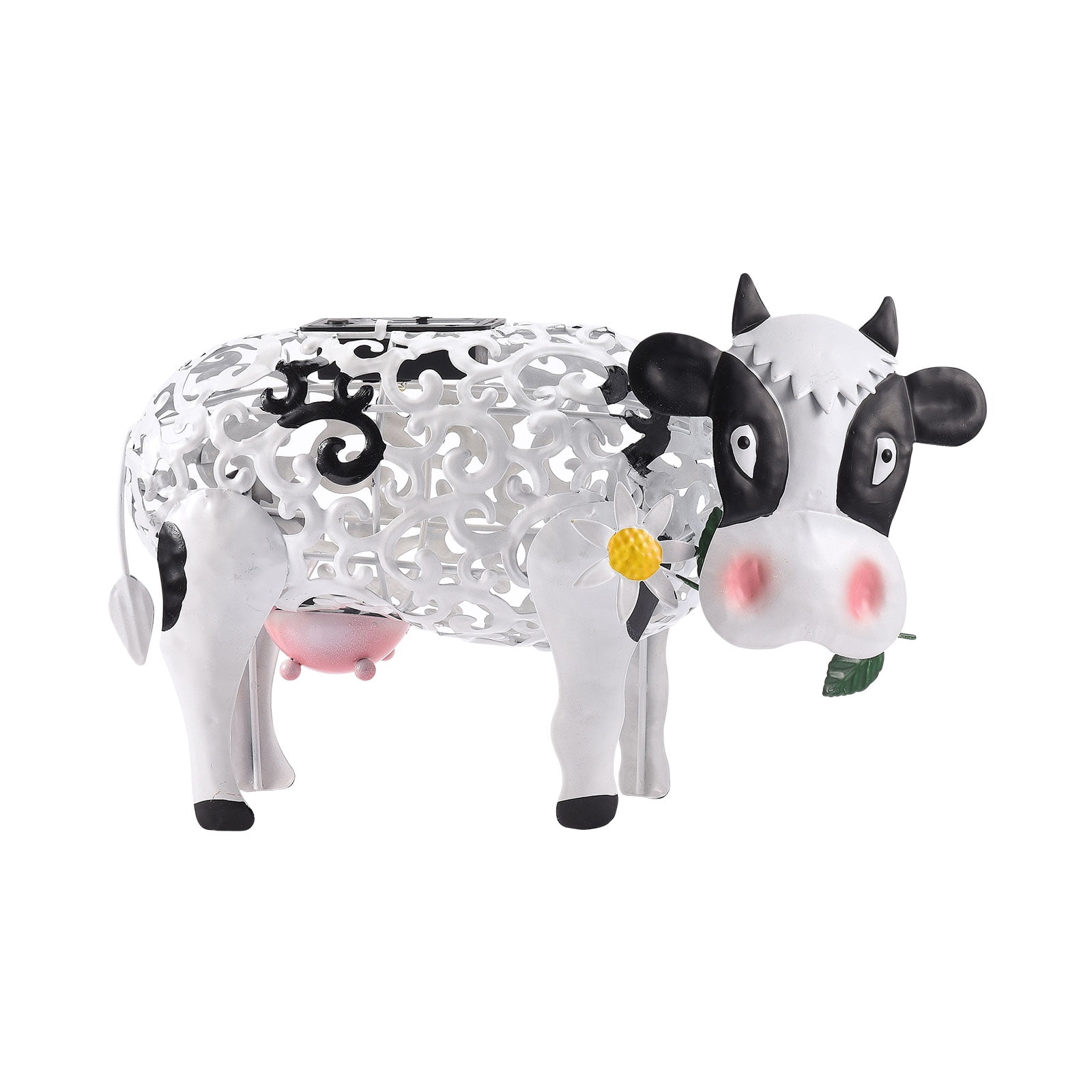 Hapeisy Cow Decor, Solar Garden Daisy Cow Light, Lawn Landscape Outdoor Led  Decor Color Changing Light，Can Be Used for Garden Decoration, Home Decor, 