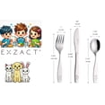 thumbnail image 3 of Exzact Children Flatware 6pcs Stainless Steel Silverware Set - Engraved Dog Cat Bunny Design, 3 of 8