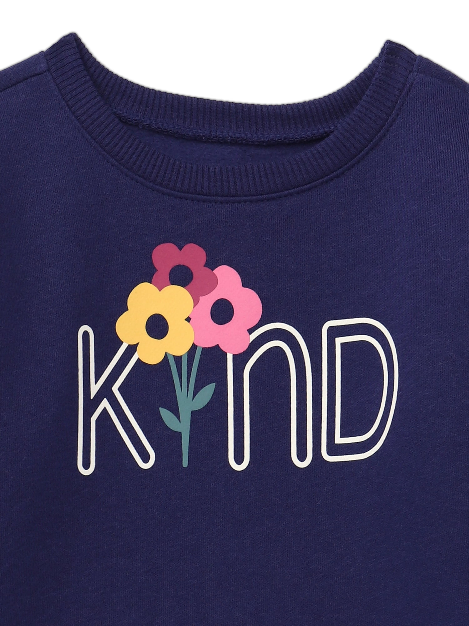 Garanimals Toddler Girl Graphic Fleece Sweatshirt with Long Sleeves, Sizes 2T-5T
