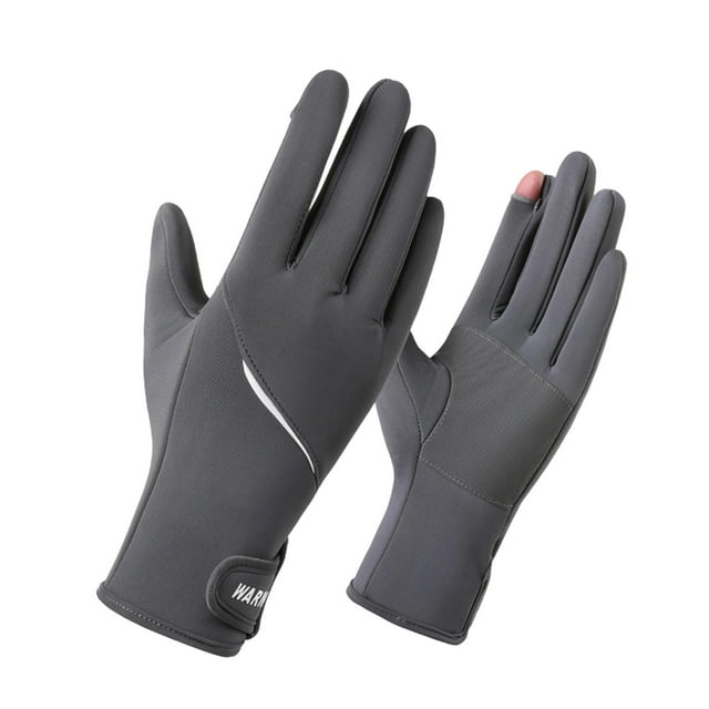 Gloves for Men, Reflective Zipper Cold Weather Gloves for Cycling and Outdoor Activities