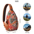thumbnail image 5 of Colorful Vibrant Paisley Crossbody Bag - Chic Geometric Shoulder Backpack - Spacious & Organized for Commuting, 5 of 5