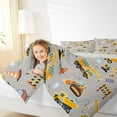 thumbnail image 4 of Homewish Excavator Bulldozer Print Bedding Comforter Set,Construction Vehicle Theme Twin Comforter Sets,Gray Yellow Bedding Set For Kids,Microfiber Bedroom Decor Reversible,2pcs, 4 of 8