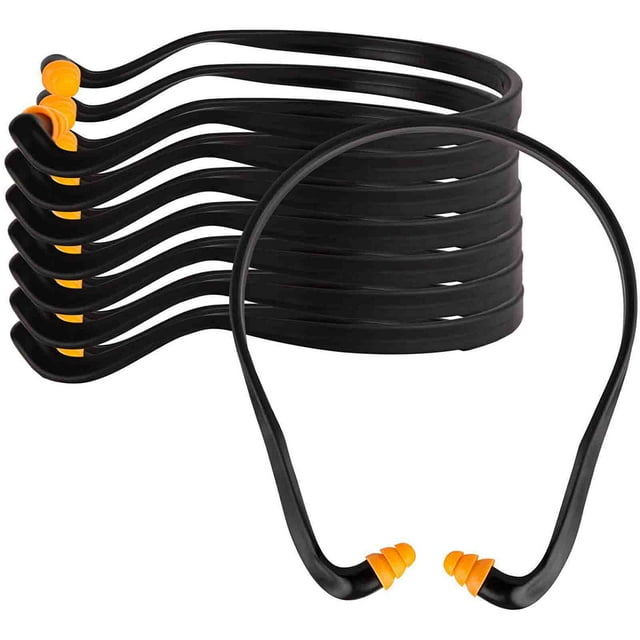 TFixol 8 Paires de Bouchons d'Oreilles à Bande en Silicone - Bouchons d'Oreilles de Tir Réutilisables Bouchons d'Oreilles de Construction pour le Travail la Chasse Protection des Oreilles pour le Tir Protection Auditive Réduction du Bruit Bouchons d'Oreilles pour le Tir en Ligne