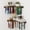 Walnut, variant on Corner Floating Shelves with Lights - 5 Tiers Corner Shelf Wall Mounted, Bookshelf with LED Light, Floating Shelves for Wall, Display Shelf for Bedroom, Living Room, Office & Home Decor
