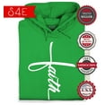 thumbnail image 2 of S4E Men's Faith Cross Religious Hoodie Sweatshirts Medium Irish Green, 2 of 4