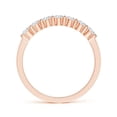 thumbnail image 2 of ANGARA Lab Grown 7 Stone Bar-Set Diamond Wedding Ring for Women in 14K Rose Gold (Size-2.5mm| Color-F-G| Clarity-VS) | April Birthstone, Anniversary, Jewelry Gift for Women | Lab-Grown Diamond Ring, 2 of 5
