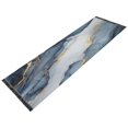 thumbnail image 5 of Wobogo Gilt Dark Blue Pattern Bedside Long Rug Delicate and Soft Modern Indoor Area Decor Non Slip Carpet for Bed Room Corridor Entrance Balcony, 5 of 8