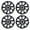 Silver Lacquer & Black Lacquer, variant on (4 Pack) 15 inch Wheel Rim Covers Fit R15 Tire,PP Material,Steel Rim,Snap on Car Truck SUV,Silver&Black Lacquer
