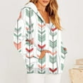 thumbnail image 3 of skpabo Zip Up Hoodies for Women Fashion Floral Print Sweatshirts Long Sleeve Hooded Pullover Top Soft Stretchable Comfortable Plus Size Outerwear with Pockets S-3XL, 3 of 6