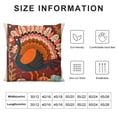 thumbnail image 5 of Thanksgiving Pillow Covers Pillow Cases Turkey Pumpkin Decorative Cushion Covers for Sofa Couch, 5 of 5
