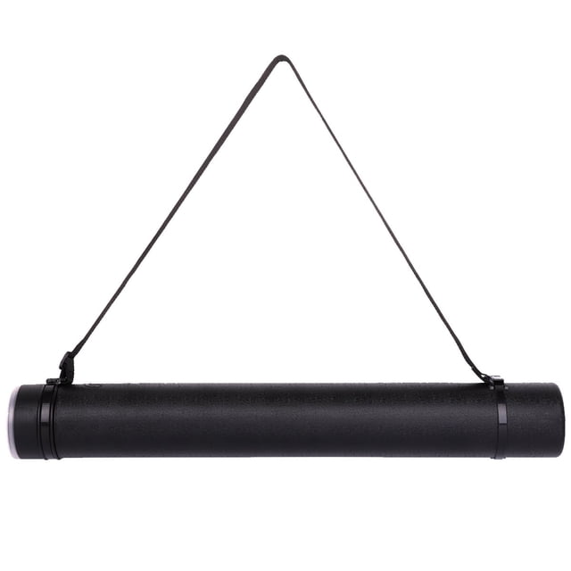 TRANSON Tubo de almacenamiento de documentos para carteles de 24 a 40 pulgadas, extensible para obras de arte, planos, dibujos y pergaminos, color negro