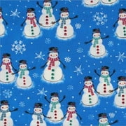 Merry Christmas Basics, Snowman Fabric - Blue