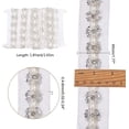 thumbnail image 2 of Lace Organza Trimming with Plastic Imitation Pearls and Glass Rhinestone for DIY Dress Costume Table Cloth Crafts Curtain Home Vintage Decor White 1-3/4 inch(45mm) 1.8~1.9 yards/box, 2 of 6