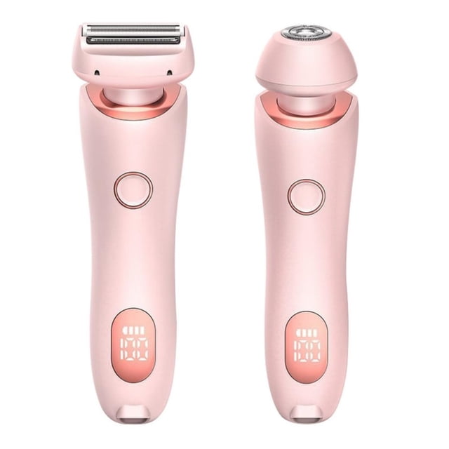 SUTENGDA Electric Razor Facial Hair Removal for Women 2-in-1 Portable Double Head Shaver Razors Waterproof Wet & Dry Use Painless Epilator at Home Blue