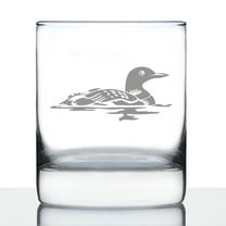 Bevvee Whiskey Rocks Glass 10.25 oz Loon Gifts for Whiskey Enthusiasts Glassware & Drinkware