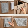 thumbnail image 4 of Stainless Steel Over Door Towel Rack Bar Holders, Duslogis Dish/Towel Bar Holders-in/Out Cabinet Door No Tool for Universal Fit on Cabinet Cupboard Doors, 1 Pack, 4 of 7