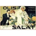 thumbnail image 2 of Norlind, E. 32x23 Black Ornate Wood Framed with Double Matting Museum Art Print Titled - Cooks: Olis Salat - Verges dOliva, 2 of 4