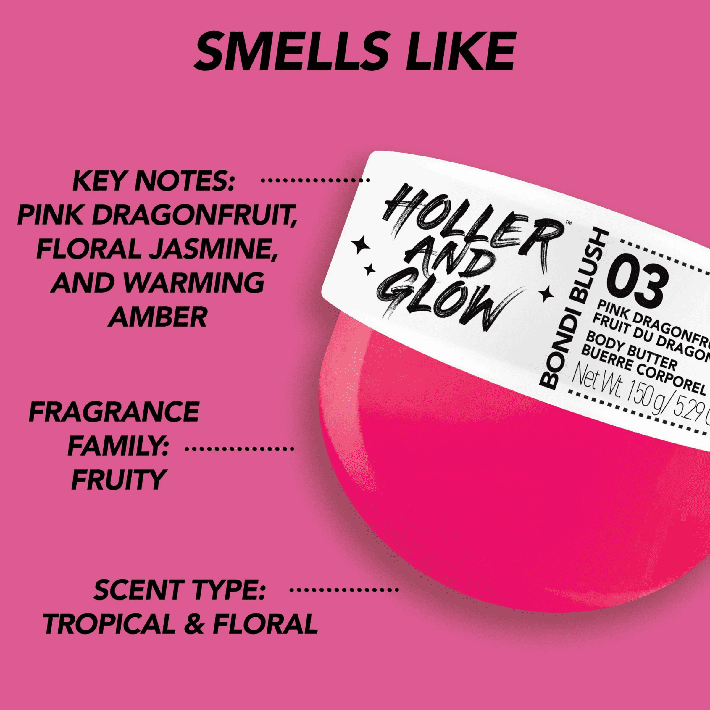 Holler and Glow Limited Edition Scent from Bondi Body and Hair Mist & Body Butter Set, 3 Piece Set