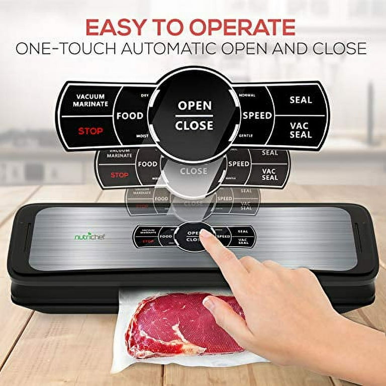 White with Digital Scale 1-Touch Automatic Open and Close Food Vacuum Sealer Electric Air Sealing Preserver White with Digital Scale 1-Touch Automatic Open and Close Food Vacuum Sealer Electric Air Sealing Preserver